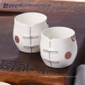 Traditional Kung Fu Red and White Porcelain Modern China Tea Set